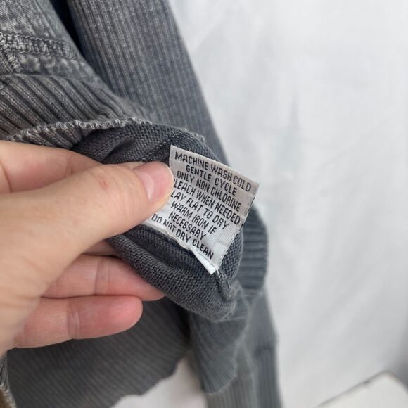 BKE Standard Fit 1/4 Zip Mock Neck Sweater Pullover Ribbed Size XL Gray Casual - Picture 7 of 10